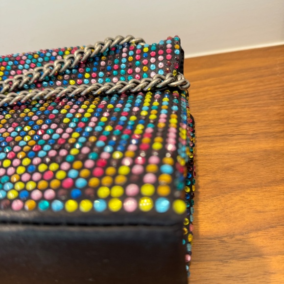 Kurt Gieger Colourful Rhinestone Bag with Black Trim - Picture 3 of 14